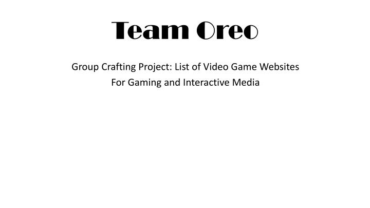 team oreo