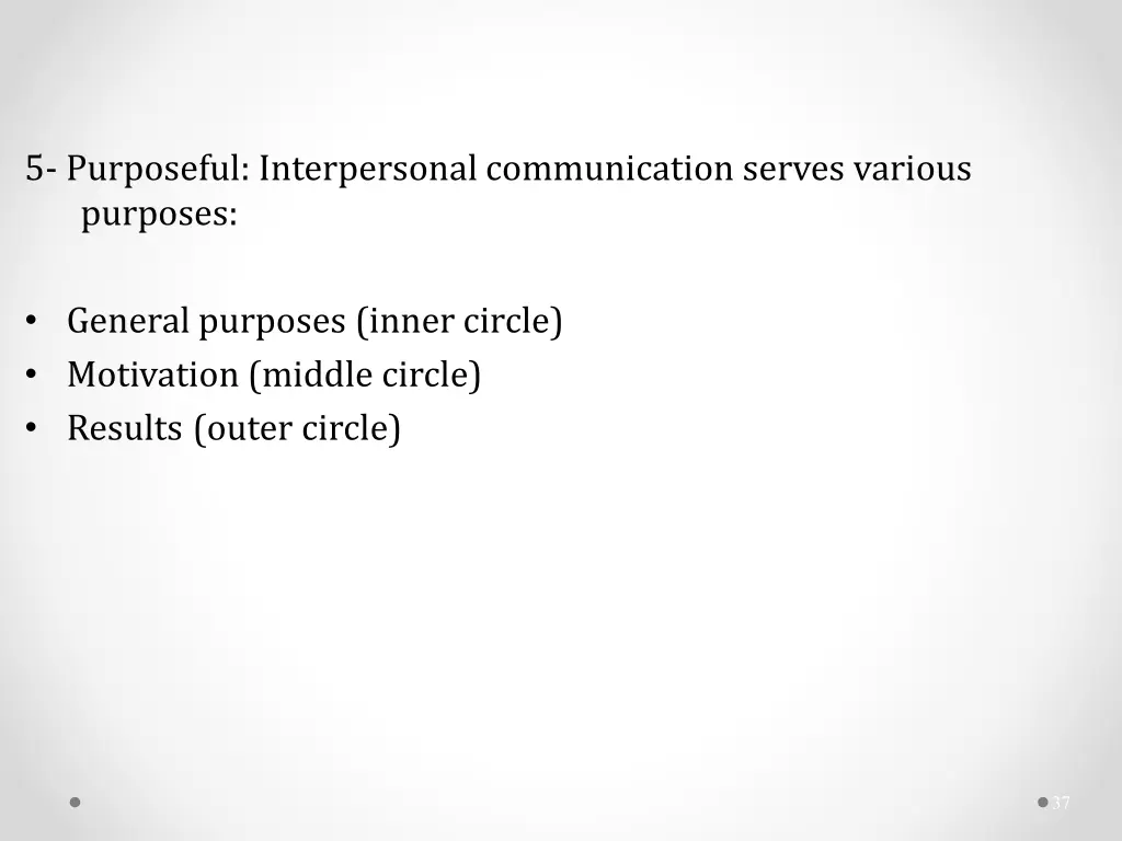 5 purposeful interpersonal communication serves