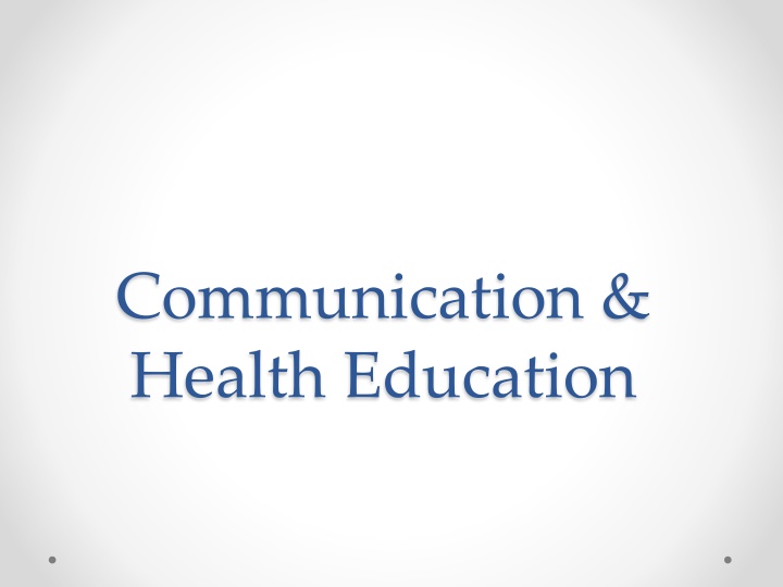 communication health education