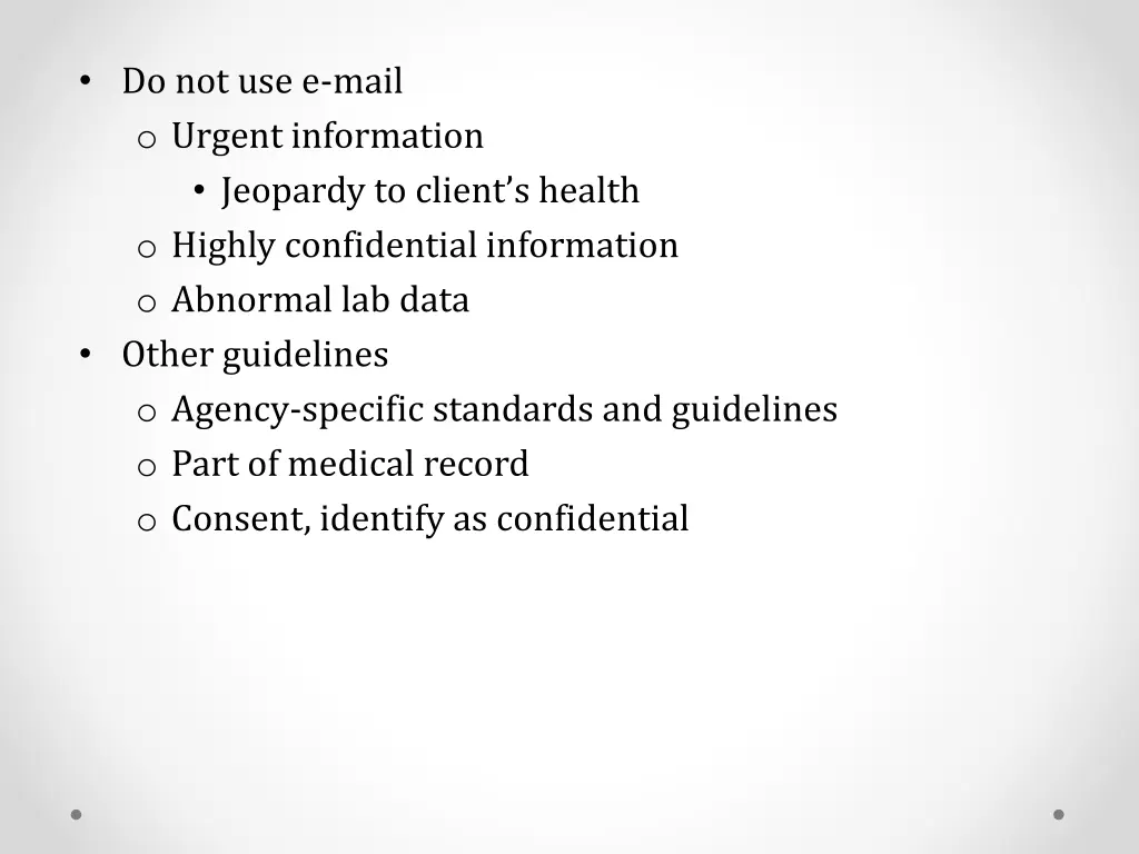 do not use e mail o urgent information jeopardy