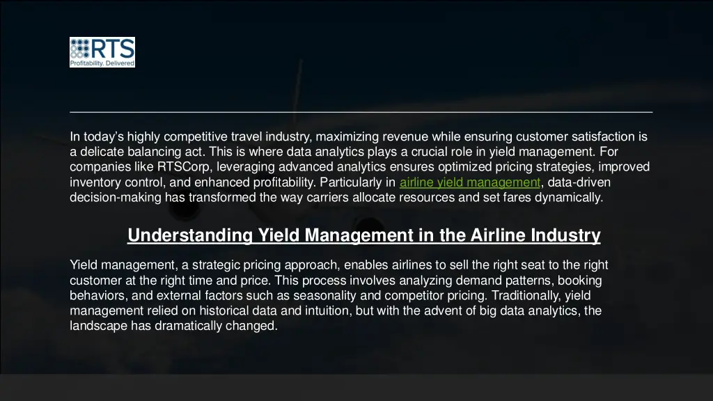 in today s highly competitive travel industry