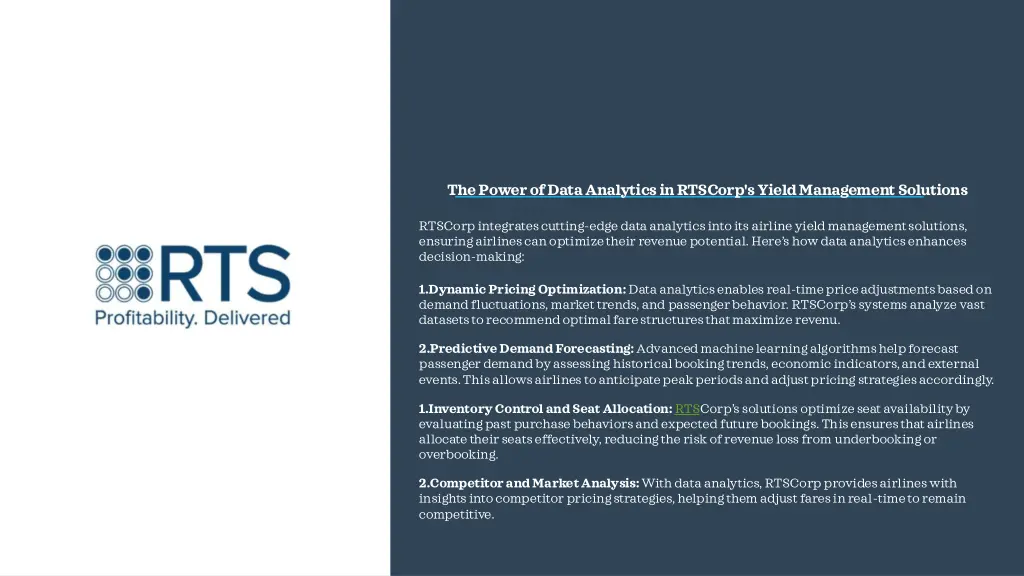 the power of data analytics in rtscorp s yield