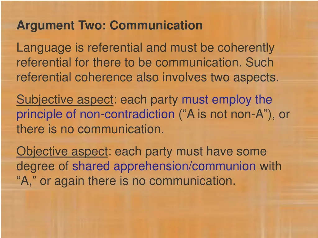 argument two communication