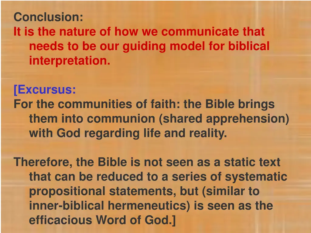 conclusion it is the nature of how we communicate