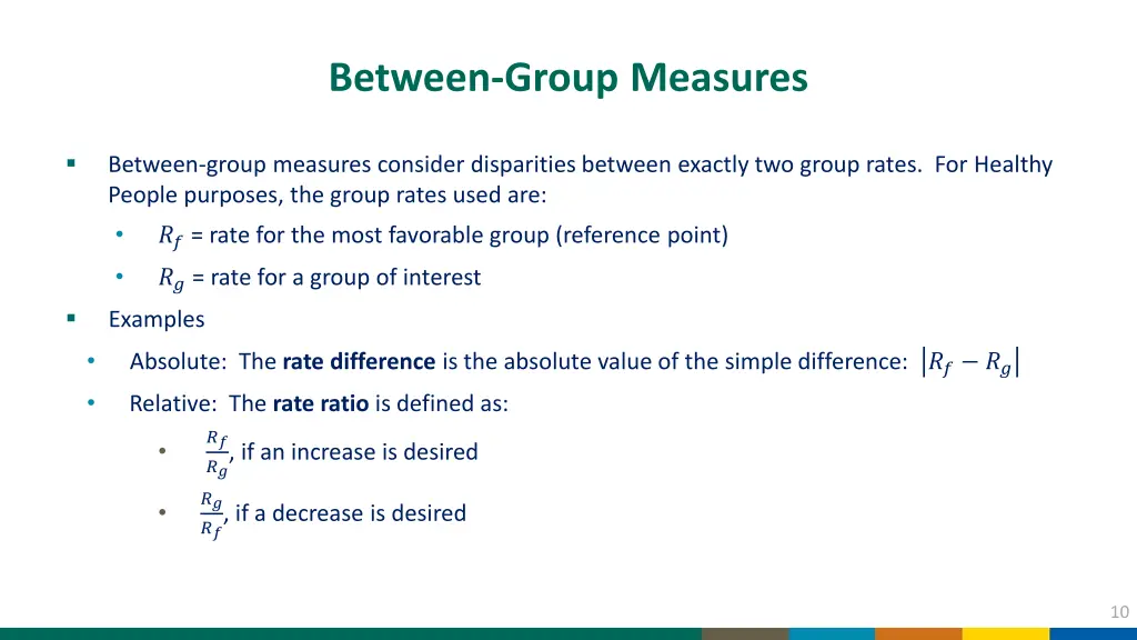 between group measures