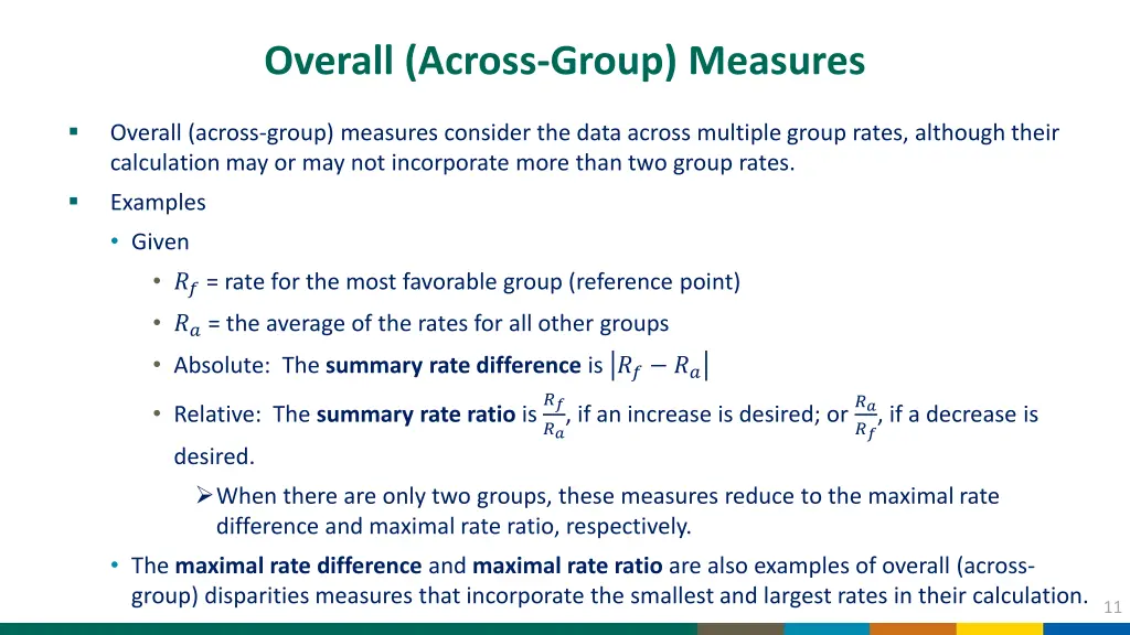 overall across group measures