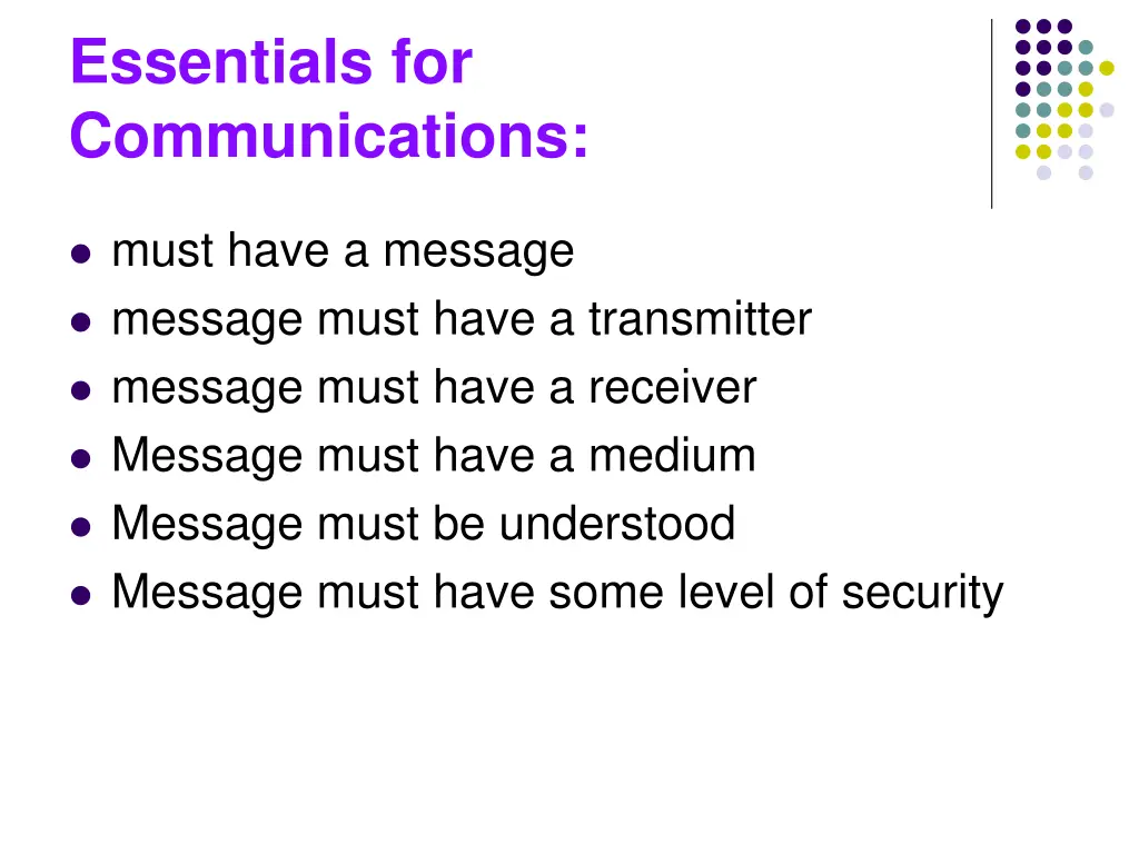 essentials for communications