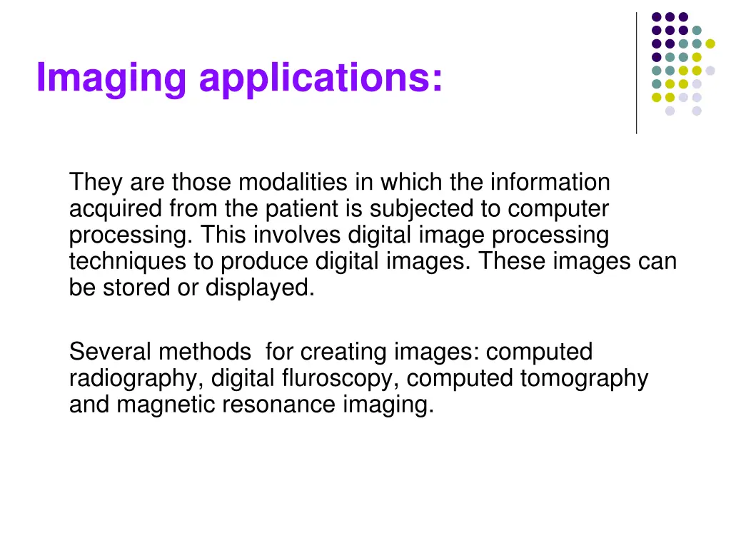 imaging applications