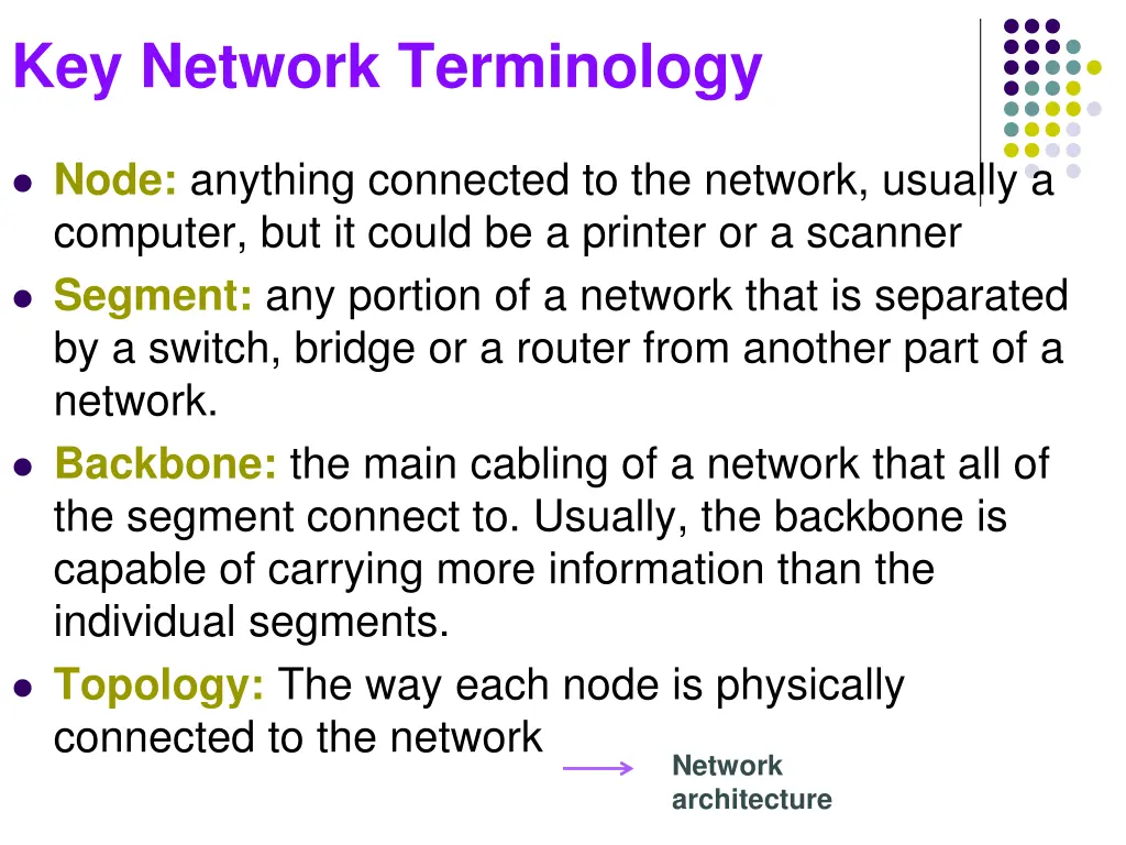 key network terminology