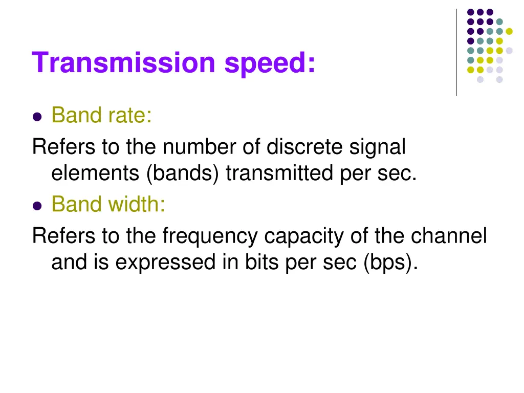 transmission speed