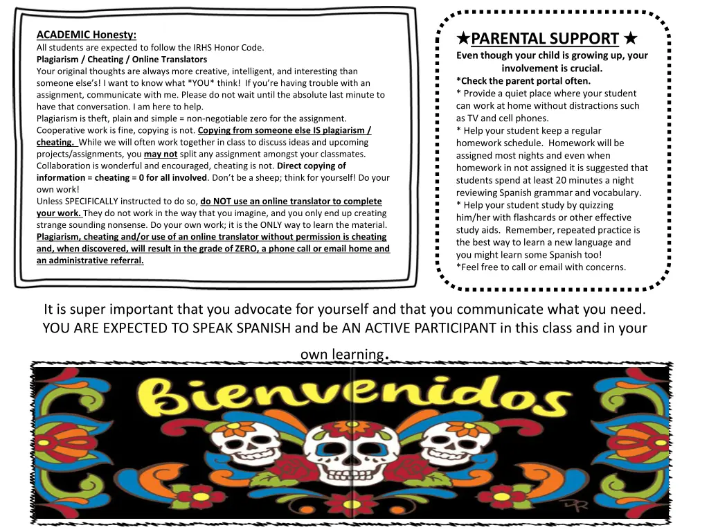 parental support even though your child