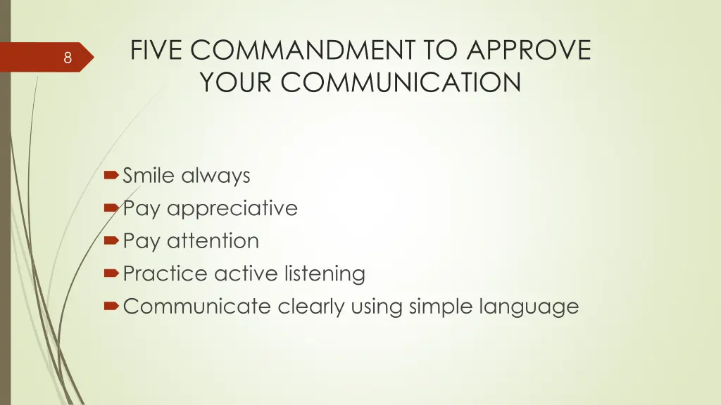 five commandment to approve your communication