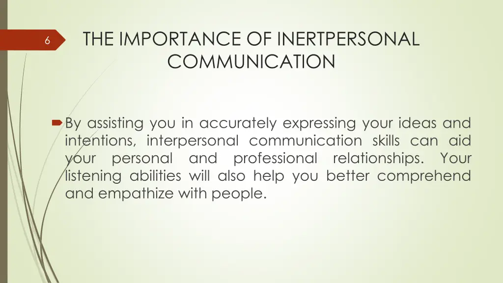 the importance of inertpersonal communication
