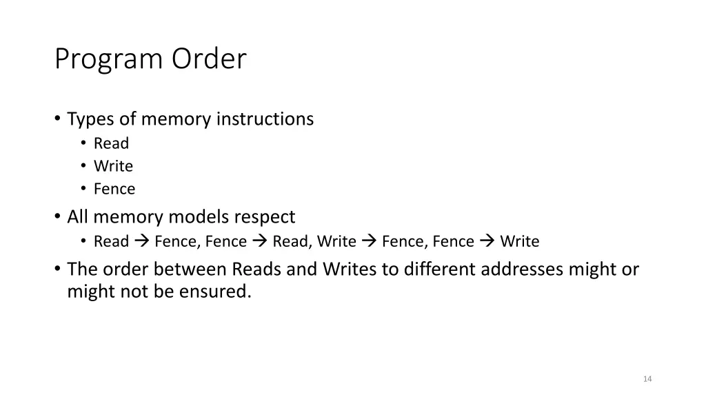 program order