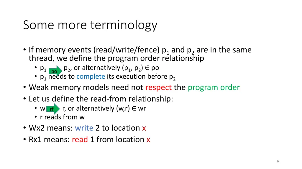 some more terminology