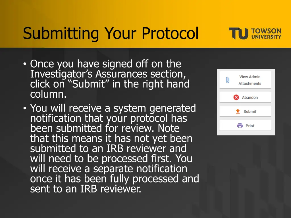 submitting your protocol