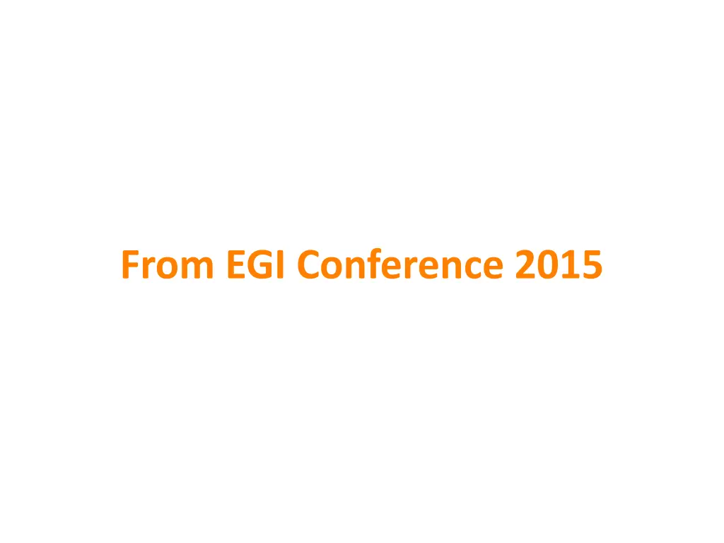 from egi conference 2015
