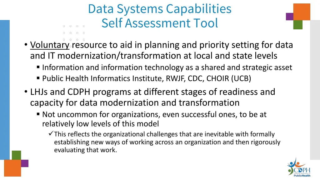 data systems capabilities self assessment tool 1
