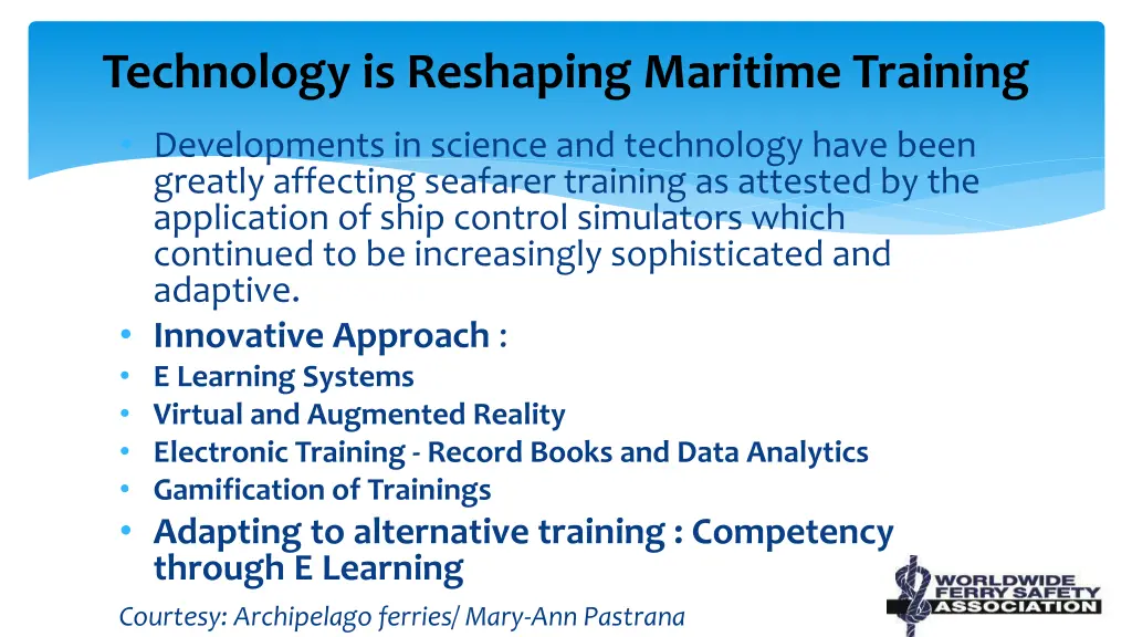 technology is reshaping maritime training