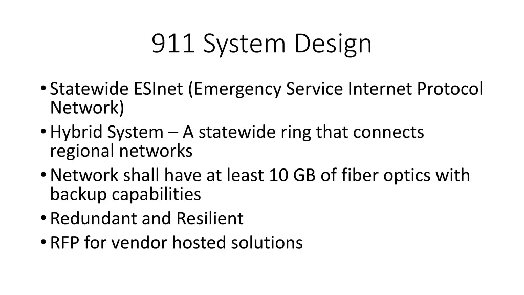 911 system design