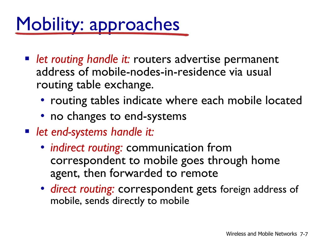 mobility approaches