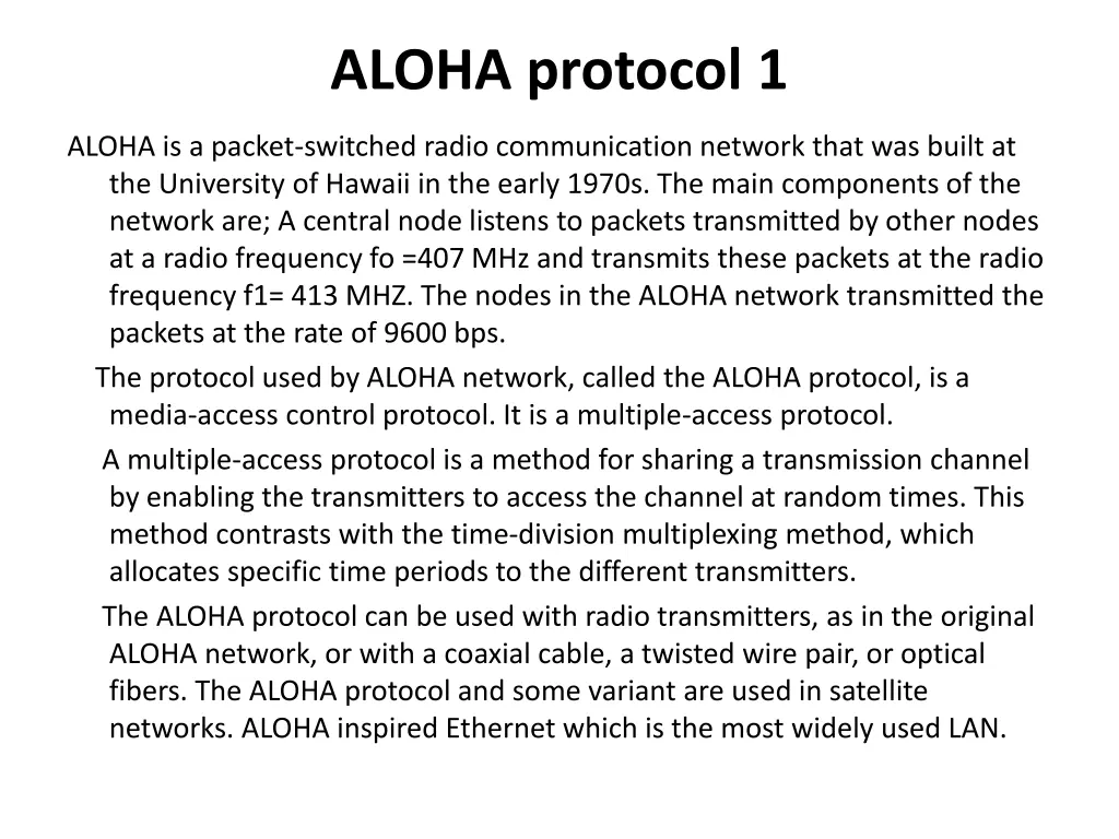 aloha protocol 1