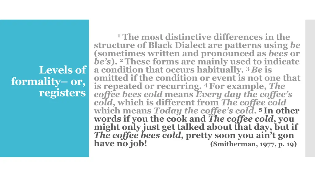 1 the most distinctive differences 2