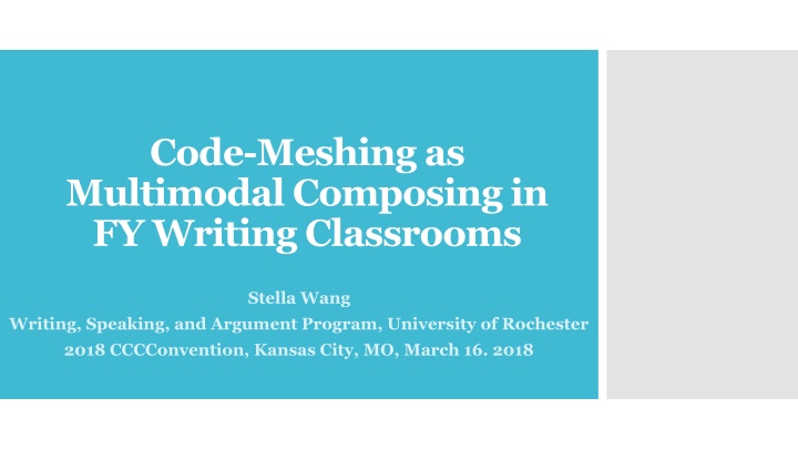 code meshing as multimodal composing