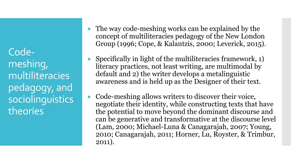 the way code meshing works can be explained