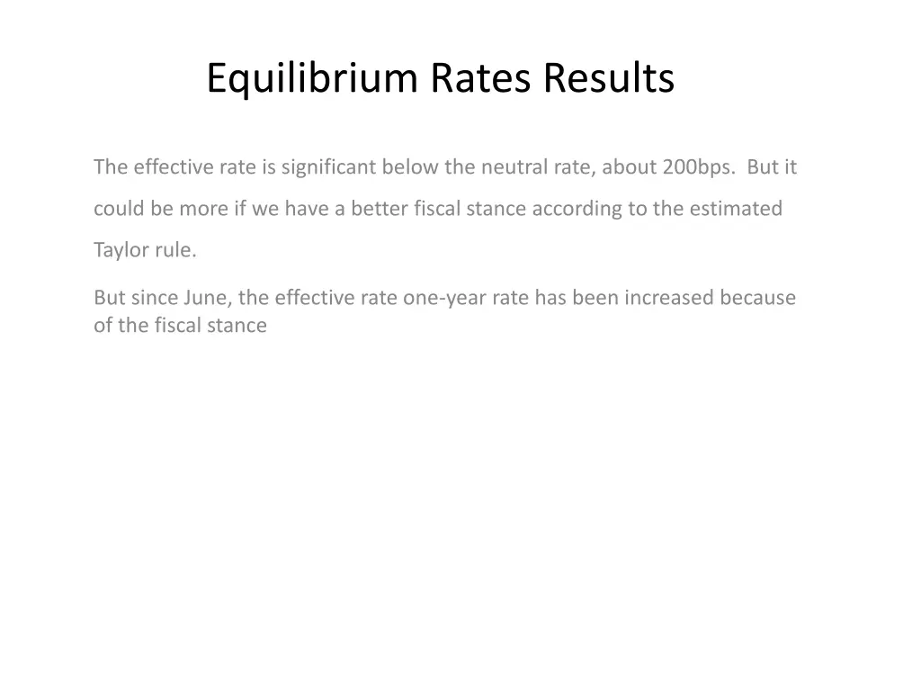 equilibrium rates results 1