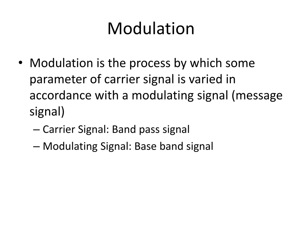 modulation