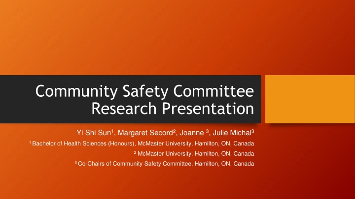 community safety committee research presentation