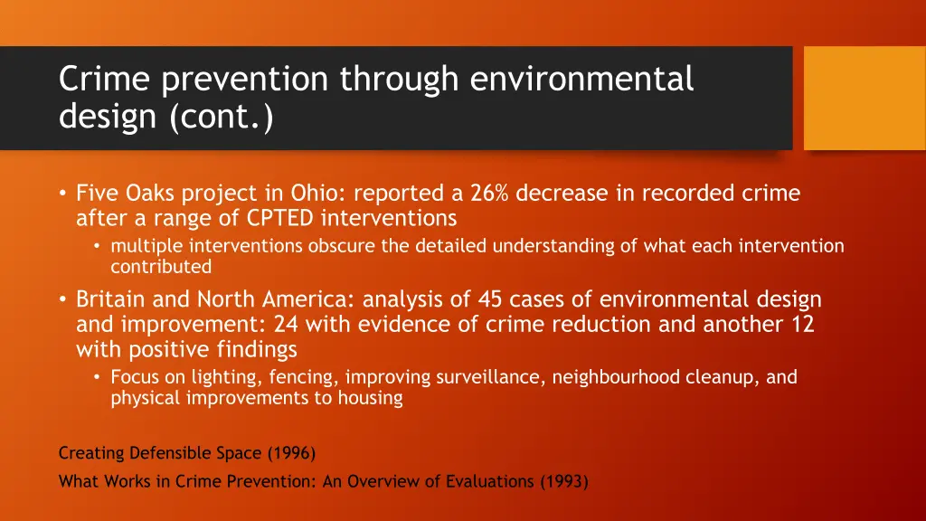 crime prevention through environmental design cont