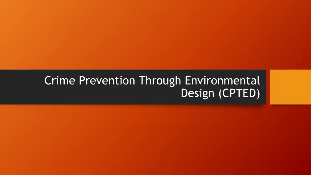 crime prevention through environmental