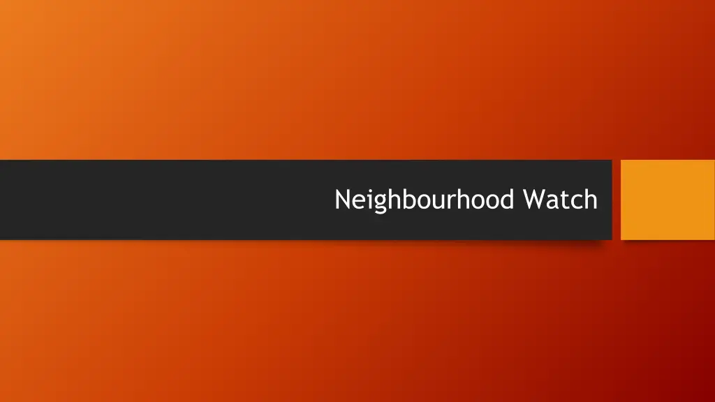 neighbourhood watch
