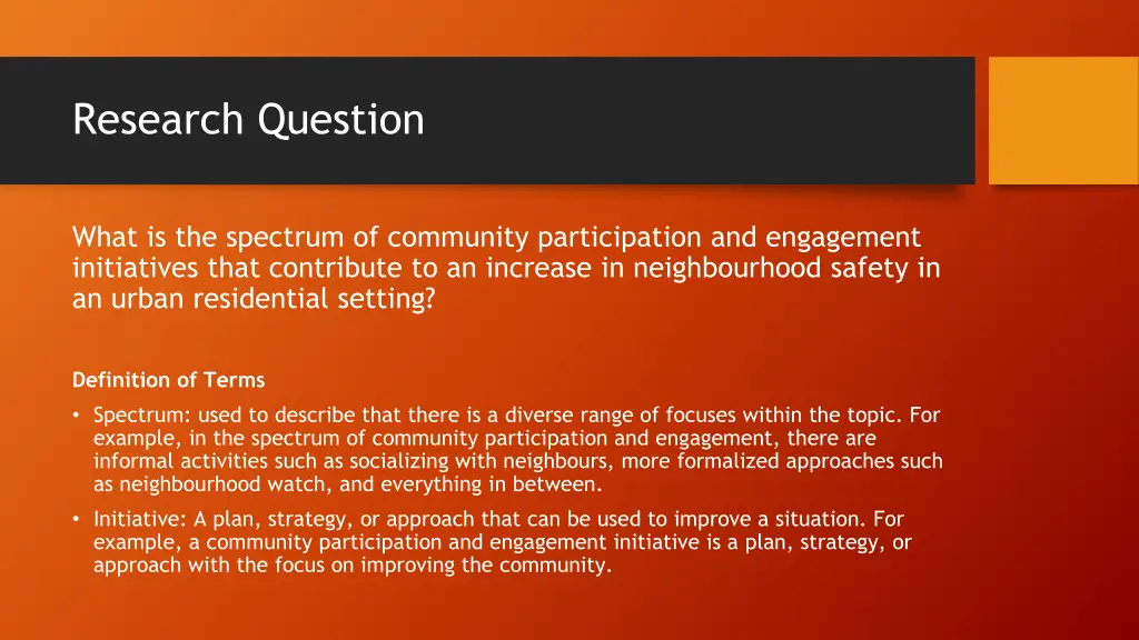 research question