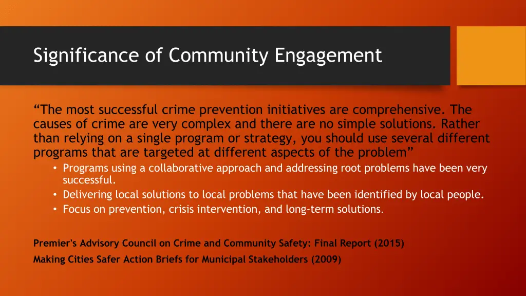 significance of community engagement
