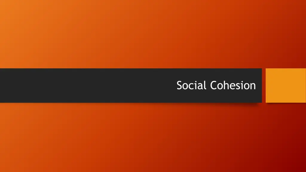 social cohesion
