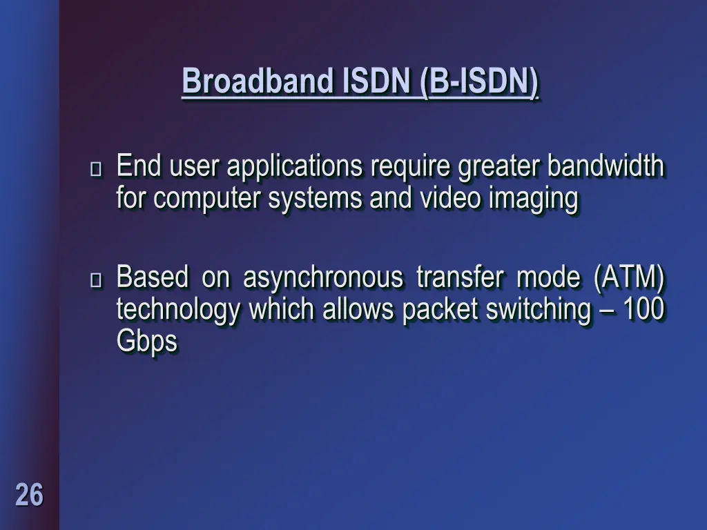 broadband isdn b isdn