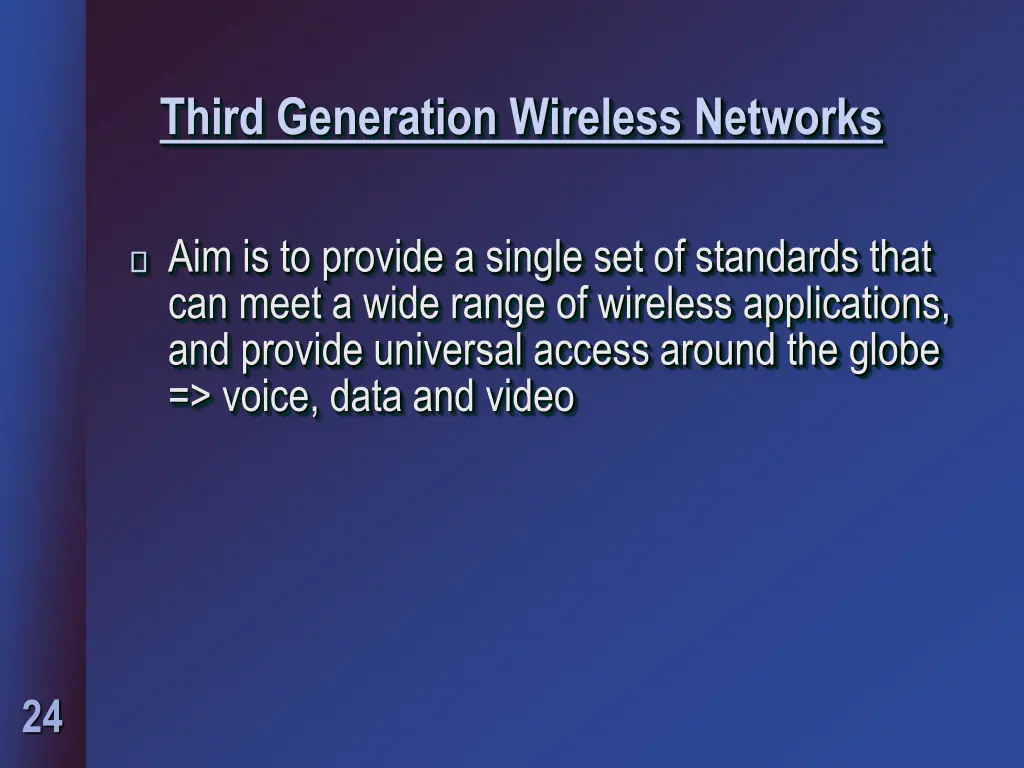 third generation wireless networks