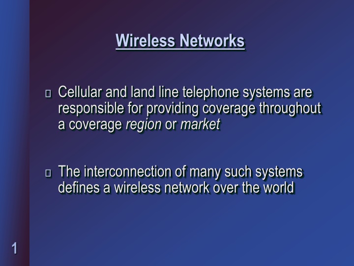 wireless networks