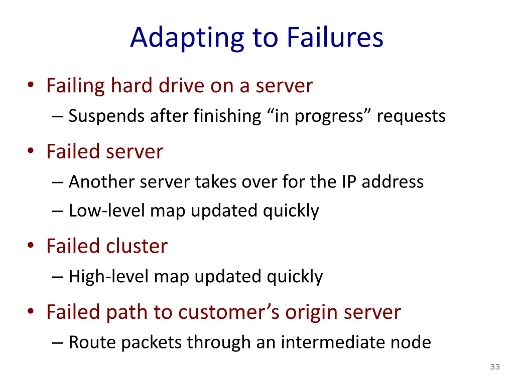 adapting to failures