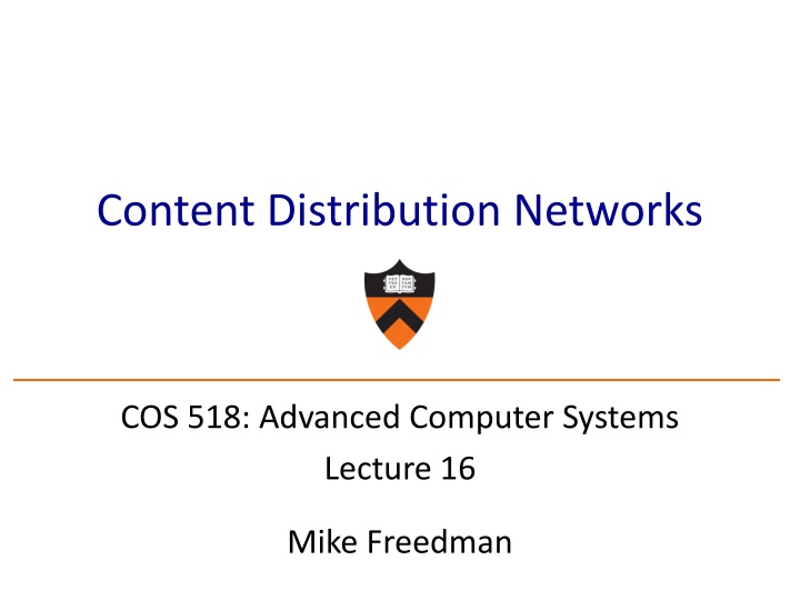 content distribution networks