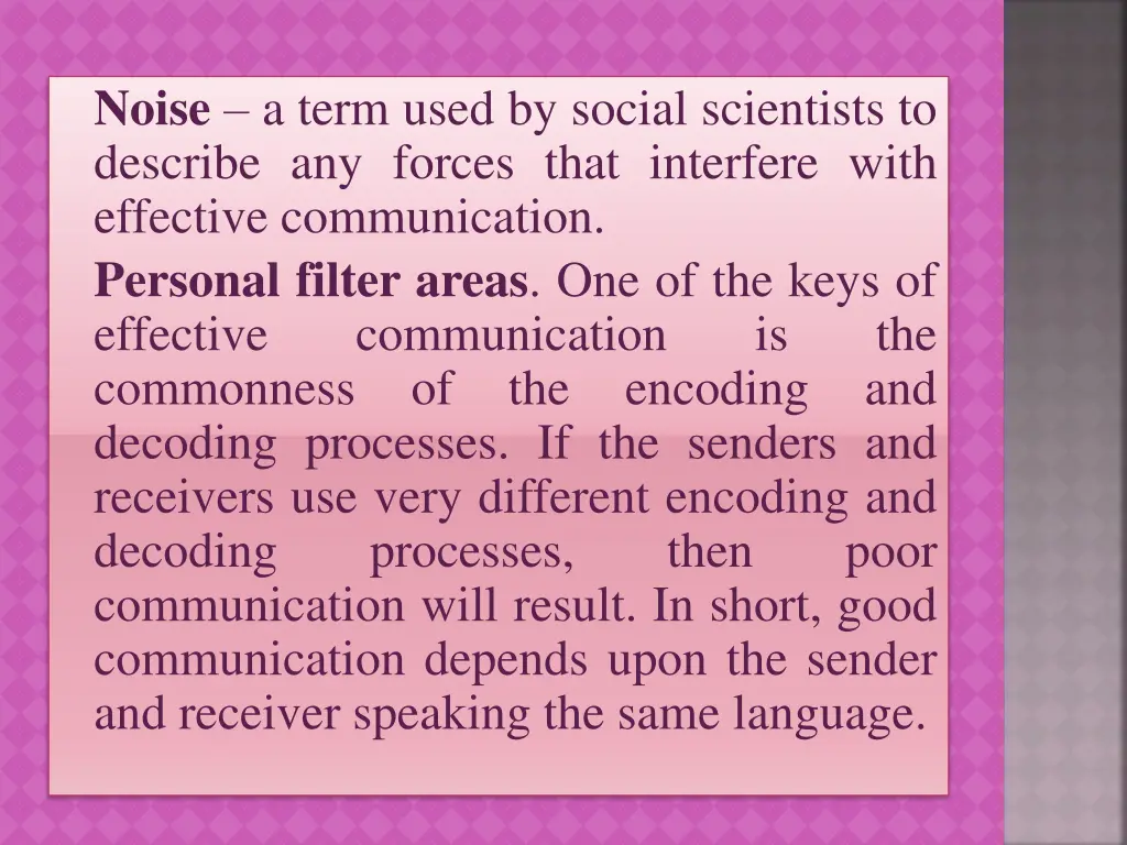 noise a term used by social scientists