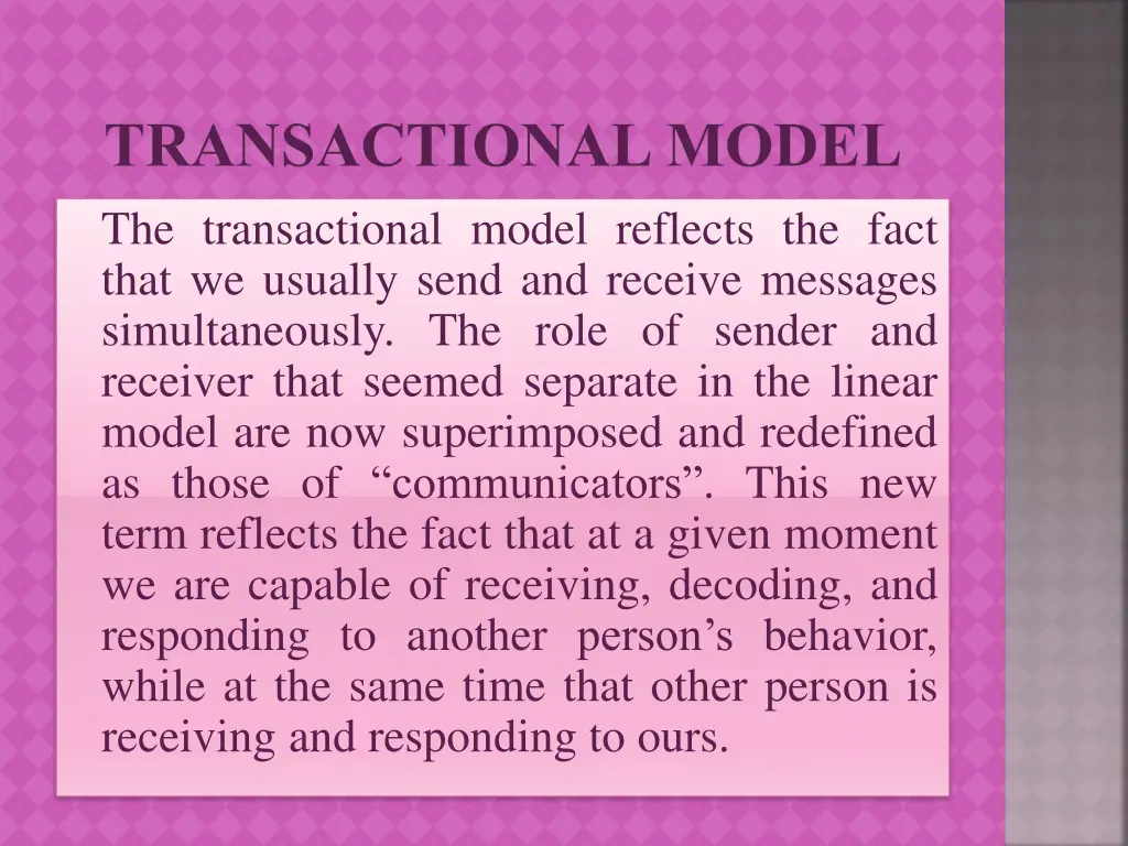 transactional model the transactional model