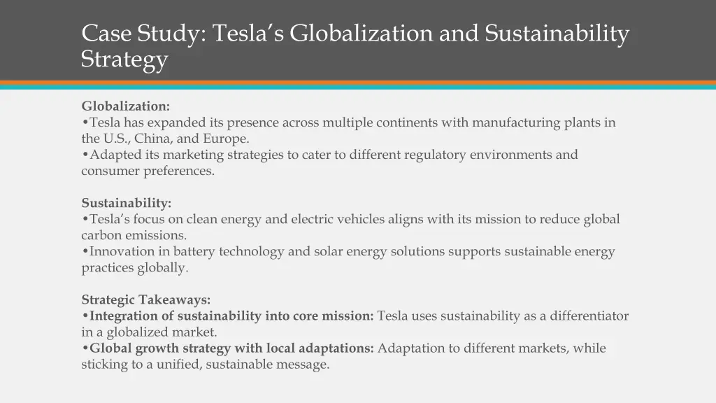 case study tesla s globalization