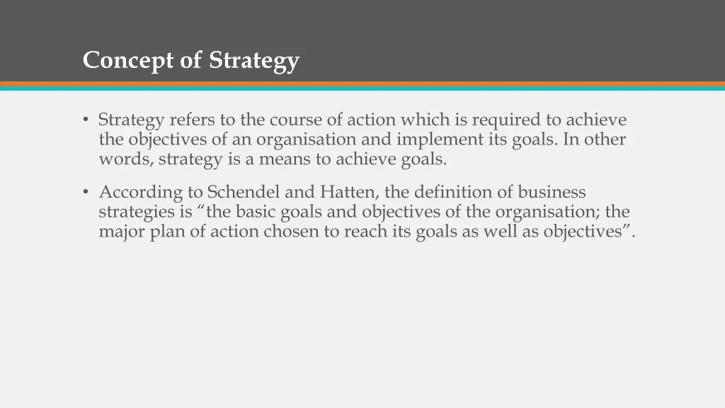 concept of strategy