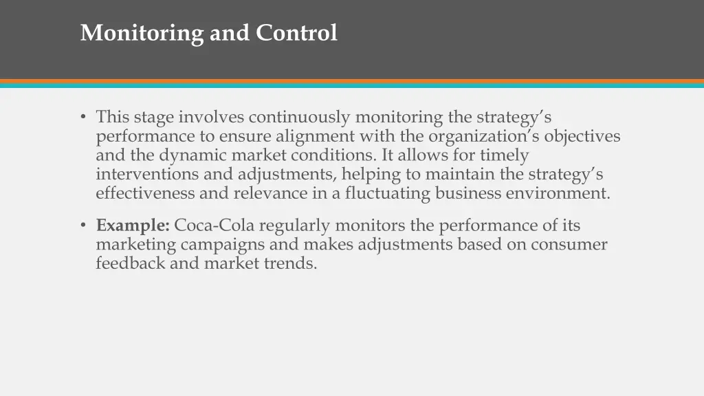 monitoring and control
