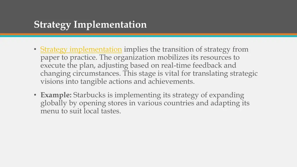 strategy implementation