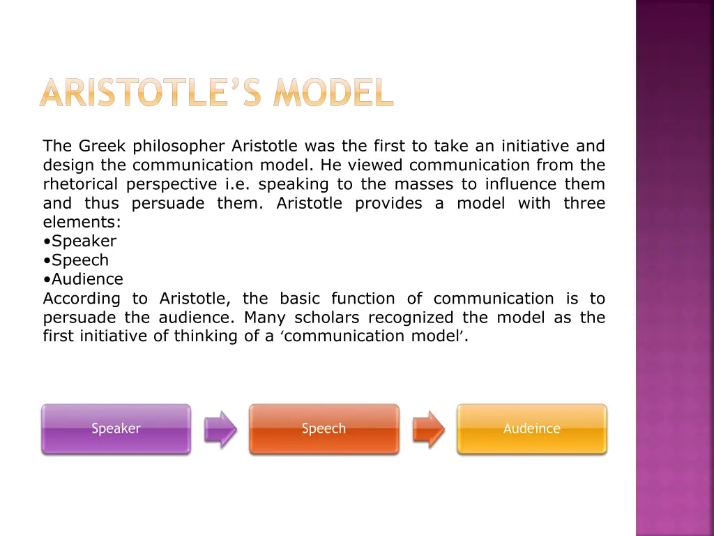 aristotle s model